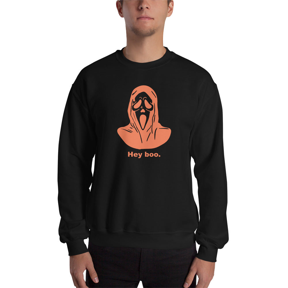 Scream Hey Boo Sweatshirt Black Orange