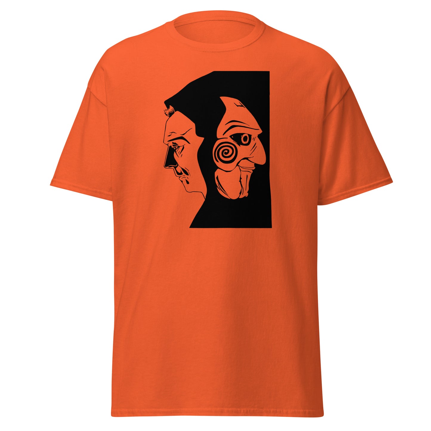 Jigsaw Two Face Tee Orange Black