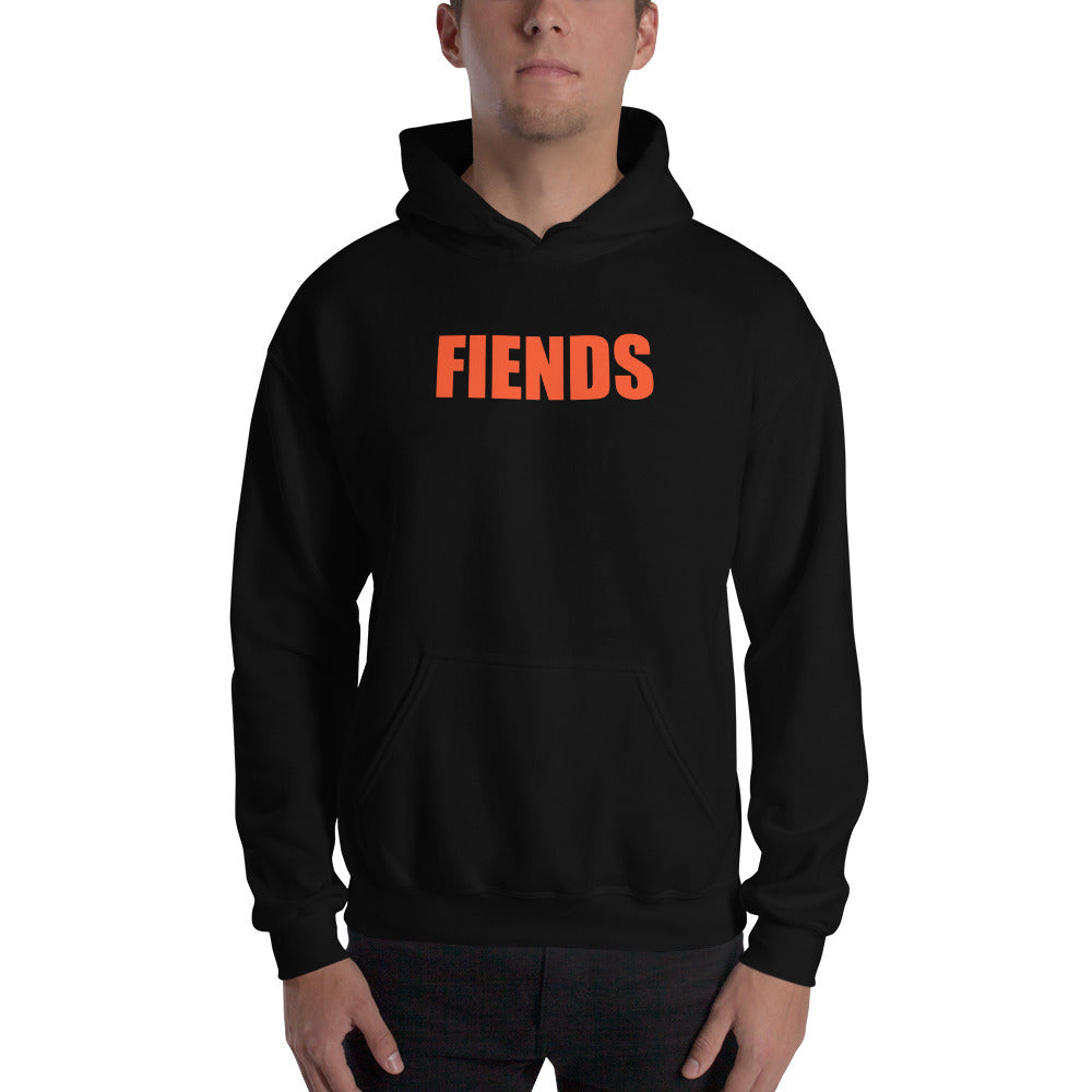 Fiends Hooded Sweatshirt Black Orange