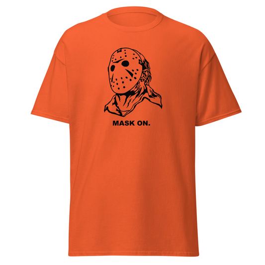 Jason Mask On Tee Orange Black