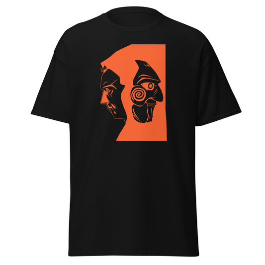 Jigsaw Two Face Tee Black Orange