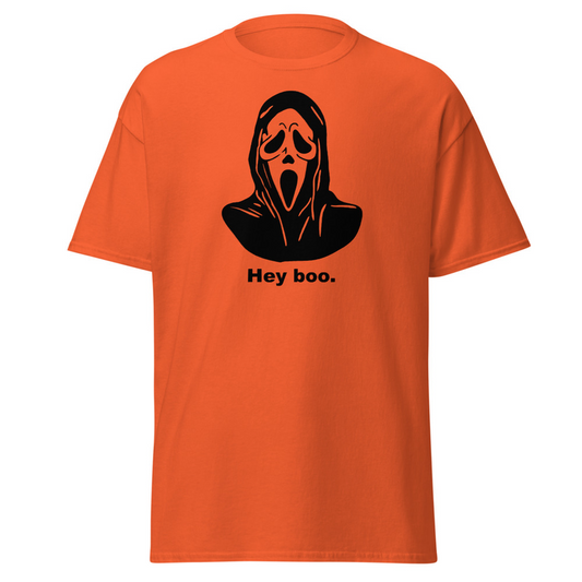 Scream Hey Boo Tee Orange Black