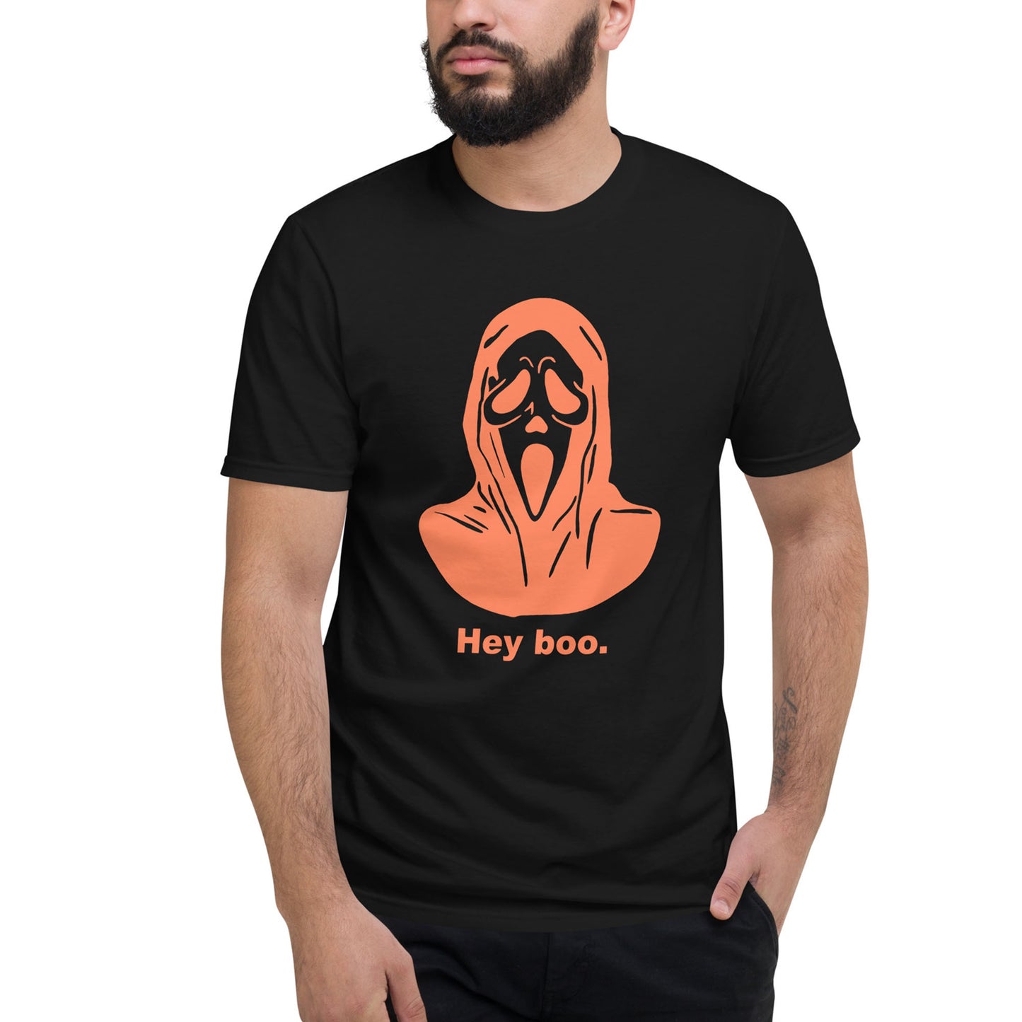 Scream Hey Boo Tee Black Orange