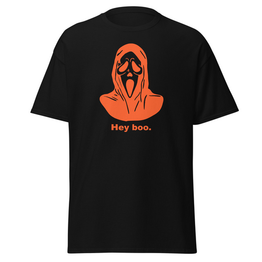 Scream Hey Boo Tee Black Orange