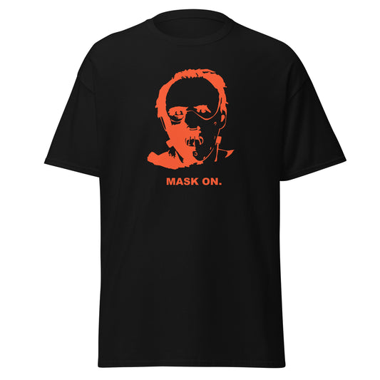 Hannibal Mask On Tee Black Orange