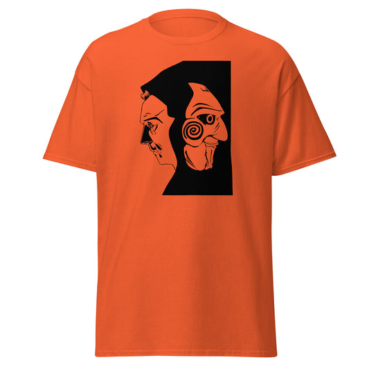 Jigsaw Two Face Tee Orange Black