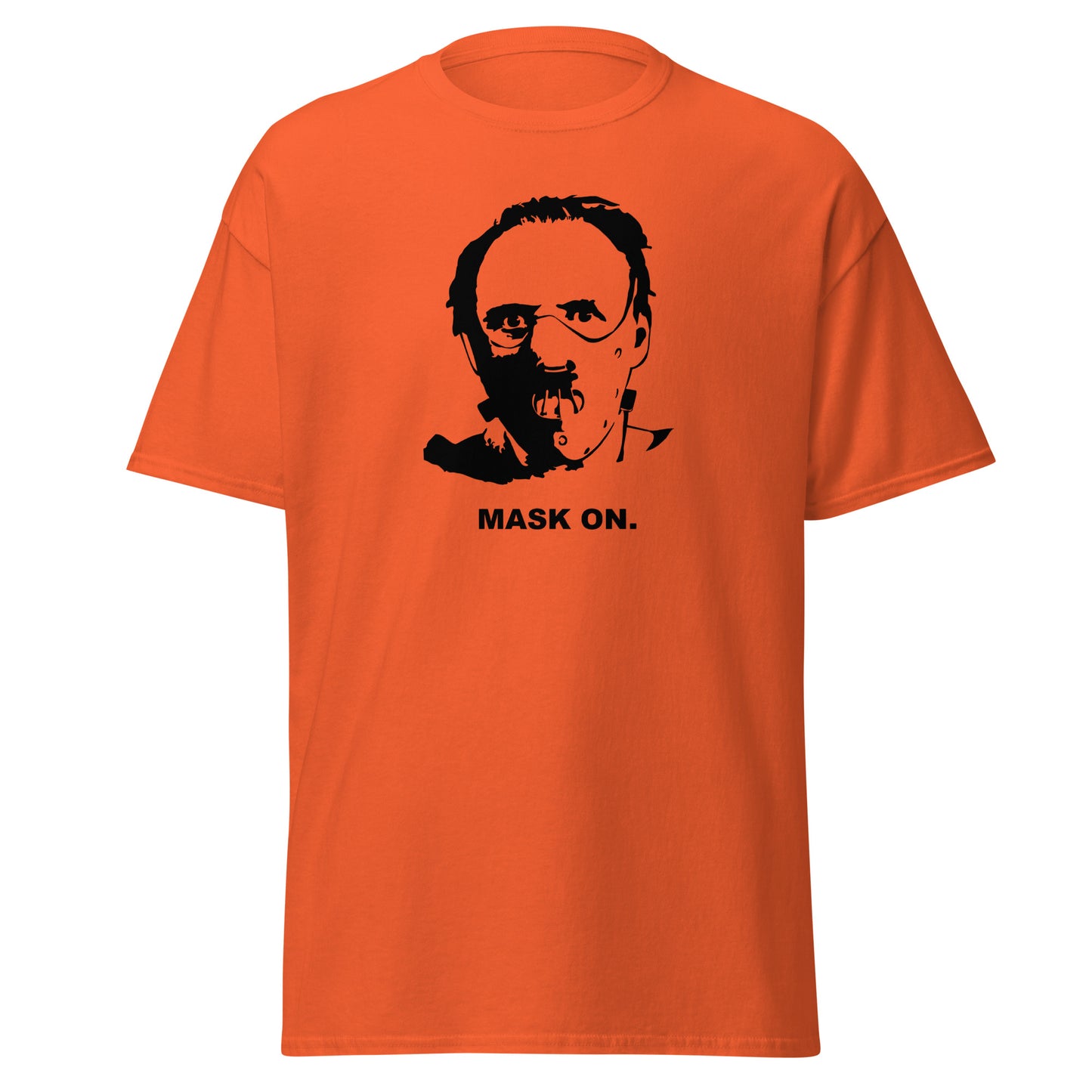 Hannibal Mask On Tee Orange Black