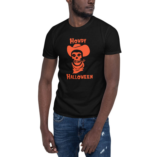 Howdy Halloween Skull Tee Black Orange